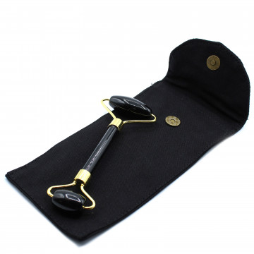 roller masaj facial obsidian negru