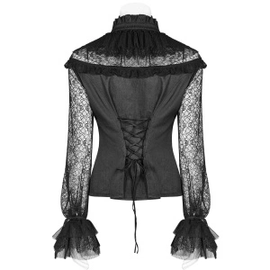 Camasa neagra gotica vitrage - Img 2