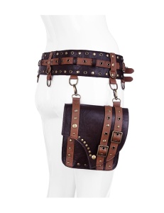 Curea maro saddlebag steampunk - Img 4