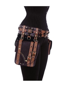Curea maro saddlebag steampunk - Img 6