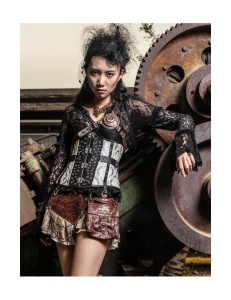 Fusta steampunk maro abigale - Img 4