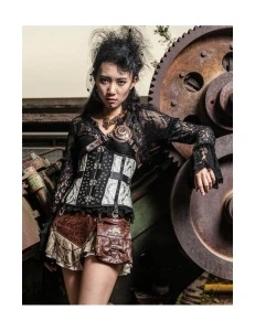 Fusta steampunk maro abigale - Img 4