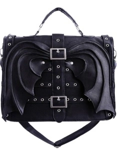 Geanta gotica neagra bat wings