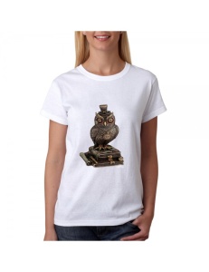 Tricou steampunk bufnita - Img 2
