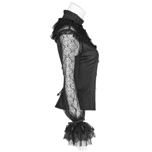 Camasa neagra gotica vitrage - Img 3