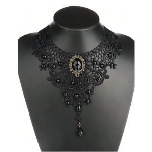 Choker negru gotic victorian - Img 2