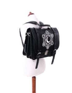 Geanta gotica neagra moon messenger - Img 7