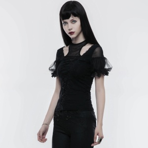 Bluza gotica neagra dahlia - Img 9