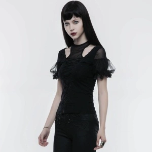 Bluza gotica neagra dahlia - Img 9