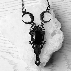 Colier negru dark mirror
