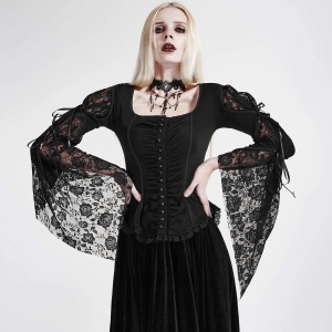 Bluza gotica black rose