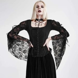 Bluza gotica black rose
