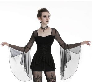 Bluza gotica neagra adrienne