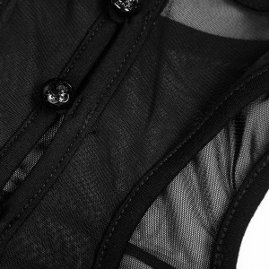 Bluza gotica neagra dahlia - Img 10