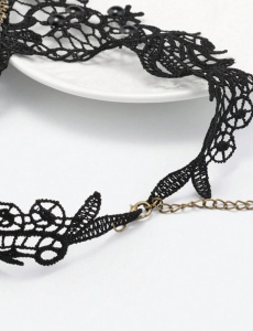 Choker negru gotic victorian - Img 4
