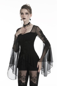 Bluza gotica neagra adrienne - Img 2