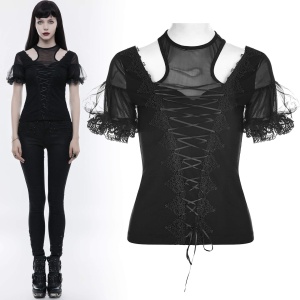 Bluza gotica neagra dahlia