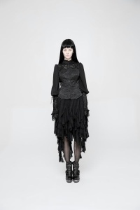 Bluza gotica neagra noirelien - Img 9