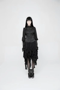 Bluza gotica neagra noirelien - Img 9