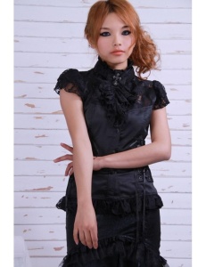 Camasa neagra gotica lolita winona - Img 8