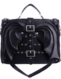 Geanta gotica neagra bat wings - Img 5