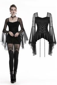 Bluza gotica neagra adrienne - Img 3