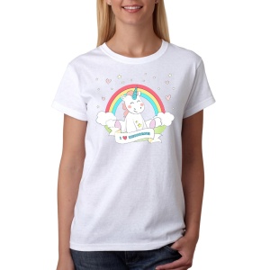 TRICOU UNICORN AND RAINBOW