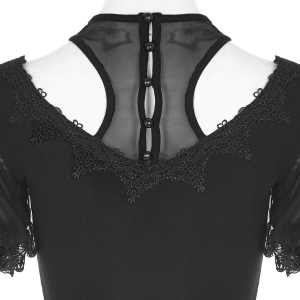 Bluza gotica neagra dahlia - Img 3