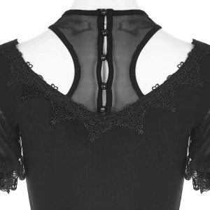 Bluza gotica neagra dahlia - Img 3