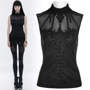Bluza gotica neagra love lace