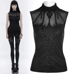 Bluza gotica neagra love lace