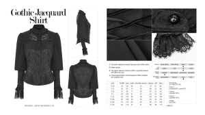 Bluza gotica neagra noirelien - Img 11