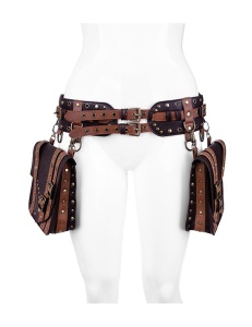 Curea maro saddlebag steampunk - Img 5