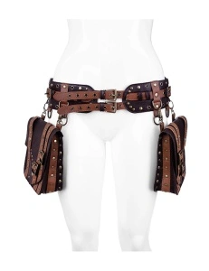 Curea maro saddlebag steampunk - Img 5