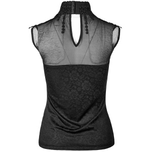 Bluza gotica neagra love lace - Img 2