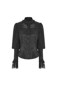 Bluza gotica neagra noirelien - Img 2