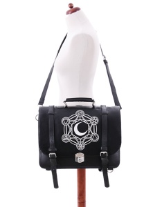 Geanta gotica neagra moon messenger - Img 3
