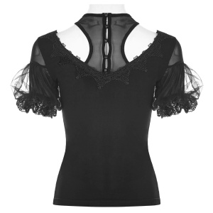Bluza gotica neagra dahlia - Img 5