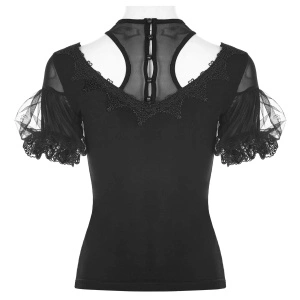 Bluza gotica neagra dahlia - Img 5