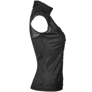 Bluza gotica neagra love lace - Img 3