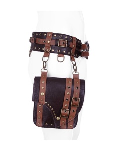 Curea maro saddlebag steampunk - Img 2