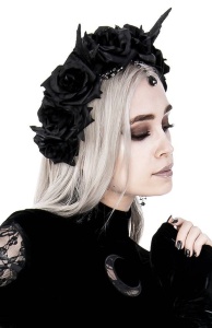 Bentita gotica antlers roses and beads