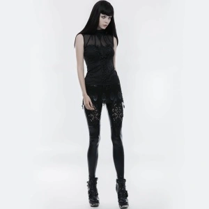 Bluza gotica neagra love lace - Img 4