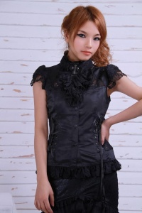 Camasa neagra gotica lolita winona - Img 7