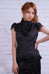 Camasa neagra gotica lolita winona - Img 7
