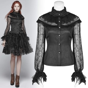 Camasa neagra gotica vitrage