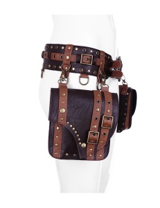 Curea maro saddlebag steampunk - Img 3