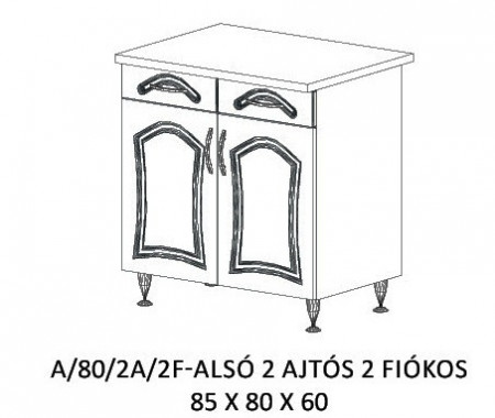Flóra alsó konyha elem A/80/2A/2F