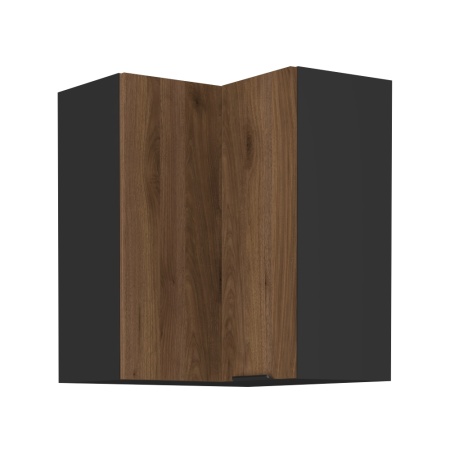 MENZO 60x60 GN-72 2F - Felső sarokszekrény okapi dió/fekete