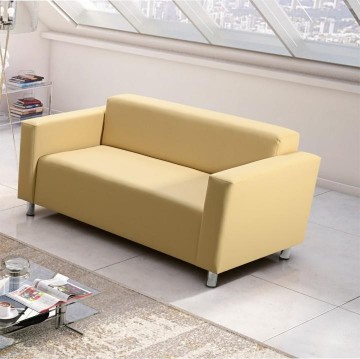 HOMKER textilbőr kanapé krém színben - 140 cm